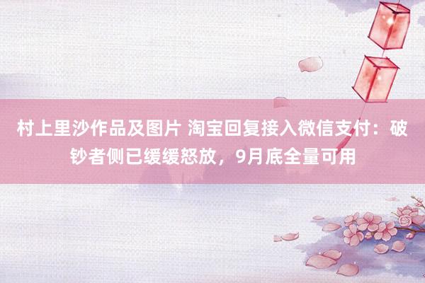 村上里沙作品及图片 淘宝回复接入微信支付：破钞者侧已缓缓怒放，9月底全量可用